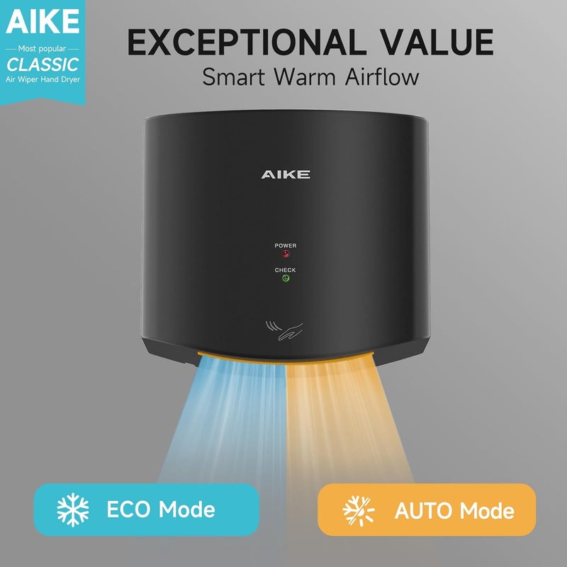 AIKE مجفف يدوي مدمج هوائي 110 فولت 1400 واط أسود (مع قابس 2 دبوس) نموذج AK2630S - Image 4